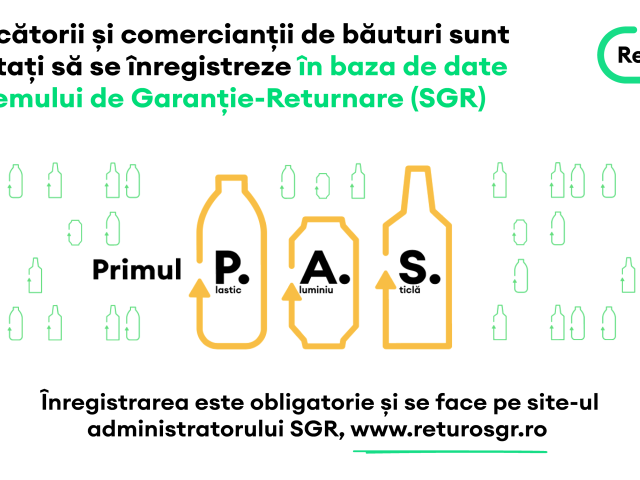 Producătorii și comercianții de băuturi trebuie să se înregistreze în Sistemul de Garanție-Returnare (SGR)