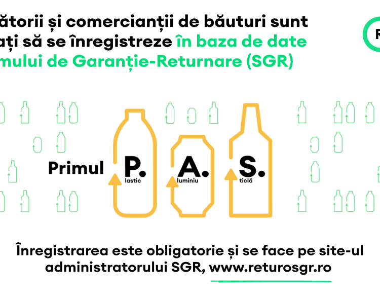Producătorii și comercianții de băuturi trebuie să se înregistreze în Sistemul de Garanție-Returnare (SGR)